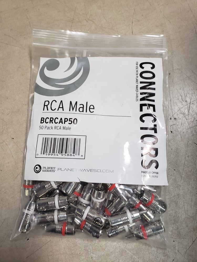Planet Waves BCRCAP50 RCA Connectors Silver (50 Pack)