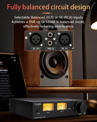L06 Fully Balanced Power Amplifier with VU Meter – 500W + 500W Dual TPA3255 Hifi