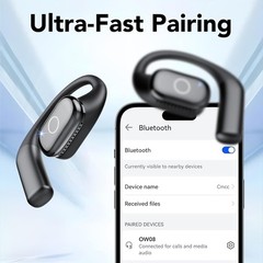 Open-Ear Bluetooth 5.4 Headphones with 50H Playtime & Active Noise Cancelling