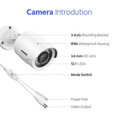 ANNKE 4IN1 HD 1080P CCTV Security Camera 2MP Video Outdoor EXIR Night Vision WDR