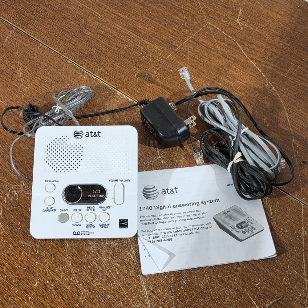 Vintage AT&T Digital Answering Machine Model 1740
