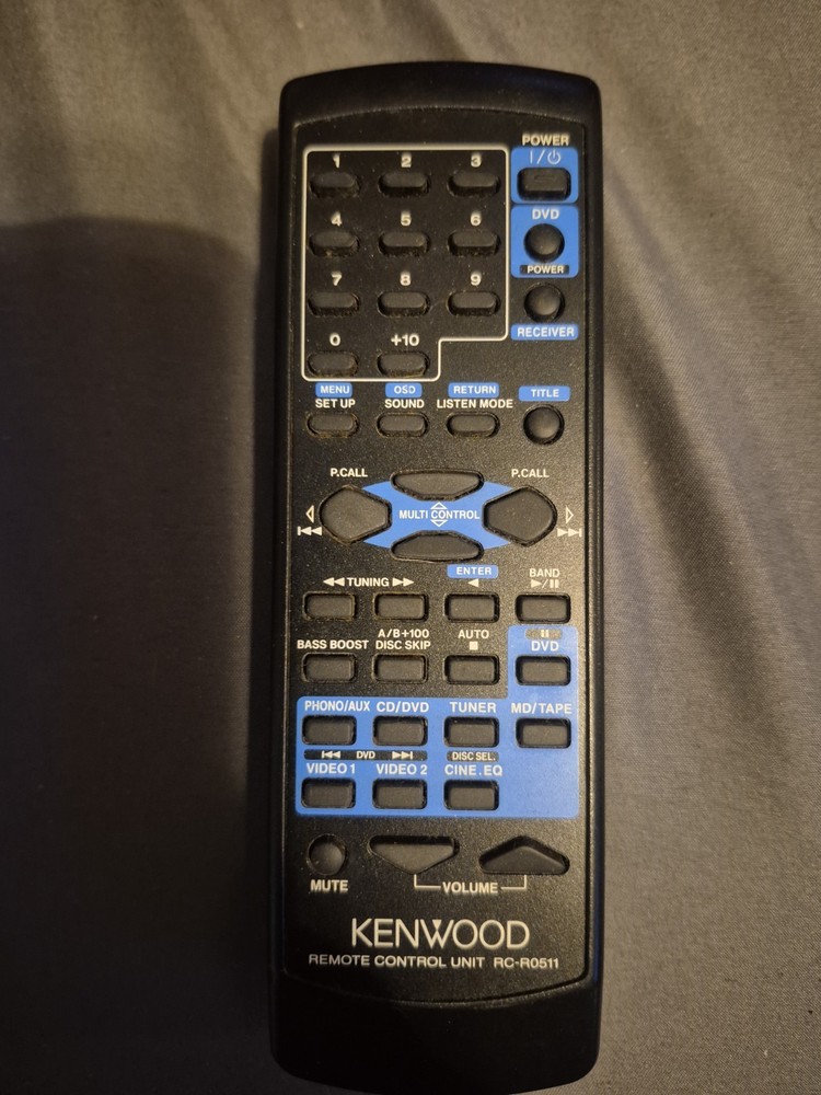 Kenwood RC-R0511 Remote Control Black, Model Kenwood RC-R0511, MPN RC-R0511