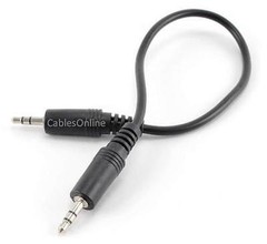 5-PACK of 1ft Stereo 3.5mm Male to Male Plug Audio Cable, CablesOnline AV-101