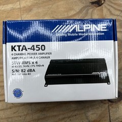 Alpine KTA-450 4-Channel 400W Amp Power Pack Class D Amplifier New Compact