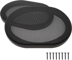 5″ x 7″ ABS Plastic Speaker Grills with Metal Mesh – Easy Install – 2Pcs