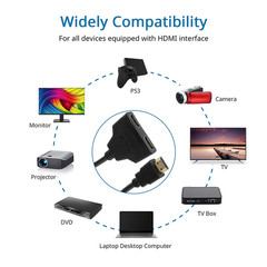 4K HDMI Cable Splitter Adapter 2.0 Converter 1 In 2 Out 1 Male to 2 Female lot