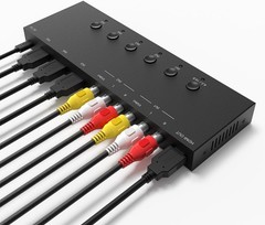 Gaming Console HDMI Switcher + AV to HDMI Converter