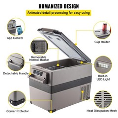 VEVOR 12 Volt Refrigerator, 48 Quart (45L) Fast Cooling Car Fridge, Portable Fre