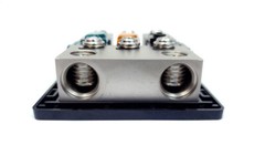 KnuKonceptz Bassik 3 Way 0 Gauge to 0 – 4 Gauge Mini ANL Fuse Block w Fuses