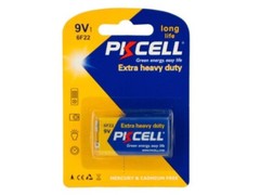 6 SIX PKCELL HEAVY DUTY 9V BATTERIES 9 VOLT 6F22 PP3 ZINC CARBON BRAND NEW