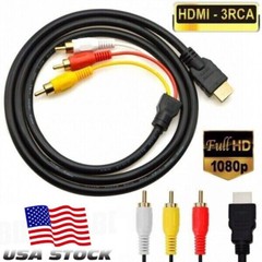 HDMI To RCA AV Adapter Converter Cable CVBS 3RCA 1080P Composite Video Audio