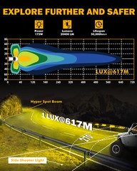 4x AUXBEAM 5″ Inch 20400LM 172W LED Pods Side Shooter Pod Lights White Amber DRL