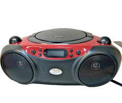 GPX BC232R CD/Radio/CD-R Playback Boombox Red and Black