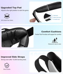 Adjustable VR Headset Strap for Better Support&Comfort for Meta Quest 3S/3/2