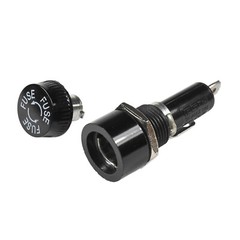 HQRP Screw Cap Panel Mount Fuse Holder for 6x30mm 30A 250V AC, R3-14A2 BK/HKP-R