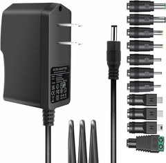 Universal 5V 2A AC Adapter Power Supply with 11 DC Plug Tips AC to DC5V 1.5A 1A