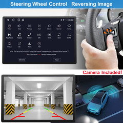 Single 1 DIN Rotatable 10.1” Android 13 Touch Screen Car Stereo Radio GPS Wifi