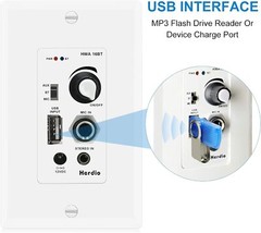 Herdio 5.25″ 300W Home Store In Ceiling Speakers+Wall Mount Bluetooth Amplifier