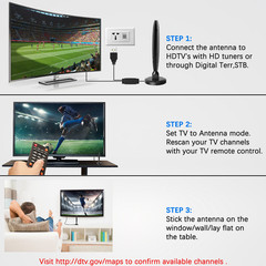 5600Miles TV Antenna HDTV Amplified Digital 4K 1080P Long Range Indoor Upgraded