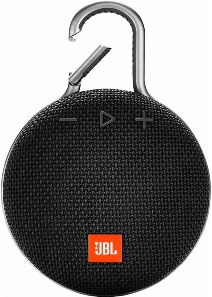 JBL Clip 3 Portable Bluetooth Speaker – Black