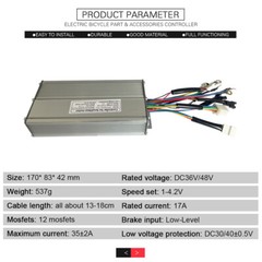 36V/48V 1500W Motors KT-35A Sinewave Controller Front Tail Light LCD Display Set