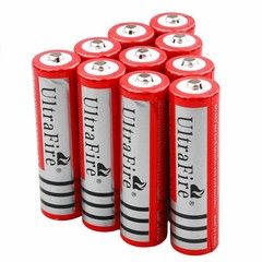 Rechargeable Battery 3.7V Button Top 3000mAh I8650 Batteries Cell for Flashlight