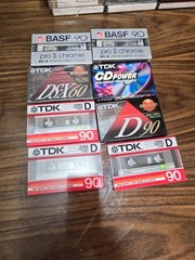 HUGE Lot of 135+ Cassette Tapes Albums, Blank Various New / Used Maxell Sony TDK