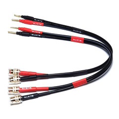 WJSTN Speaker Cable with Banana Plug and Jack Connectors, Flex Pin Banana Plugs