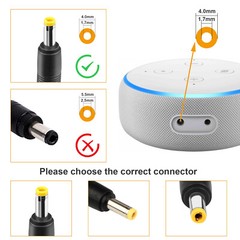 AC Power Adapter Charger 15W For Amazon Echo Dot 3rd 4th Gen, Show 5, Alexa Spot