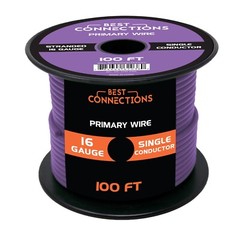 BEST CONNECTIONS Automotive Primary Wire – 100ft Various Color & Gauge Options