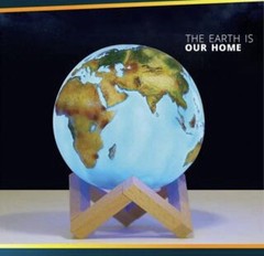 Hand Painted Himalayan Glow Wireless BLE Speaker Earth Lamp W/remote USB-C