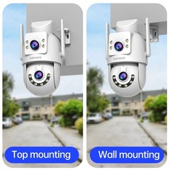 Lenovo 4K Dual Lens PTZ Security Camera WiFi 5G Outdoor Auto Tracking IP66 Gift