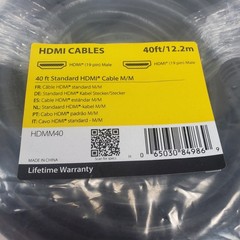 STARTECH HDMM40 40ft. HIGH SPEED HDMI CABLE – HDMI – M/M 19 Pin