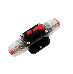 CAR STEREO AUDIO 12V CIRCUIT BREAKER FUSE IN-LINE FITS 4 8 GAUGE WIRE 40 AMP US