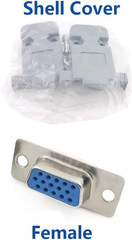 10PCS VGA Female DB15 3 Row Solder Cup Connectors Kit Solder Type D-SUB HD15 Po