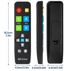 Big Button TV Remote for Seniors Universal Compatibility Easy to Use Black