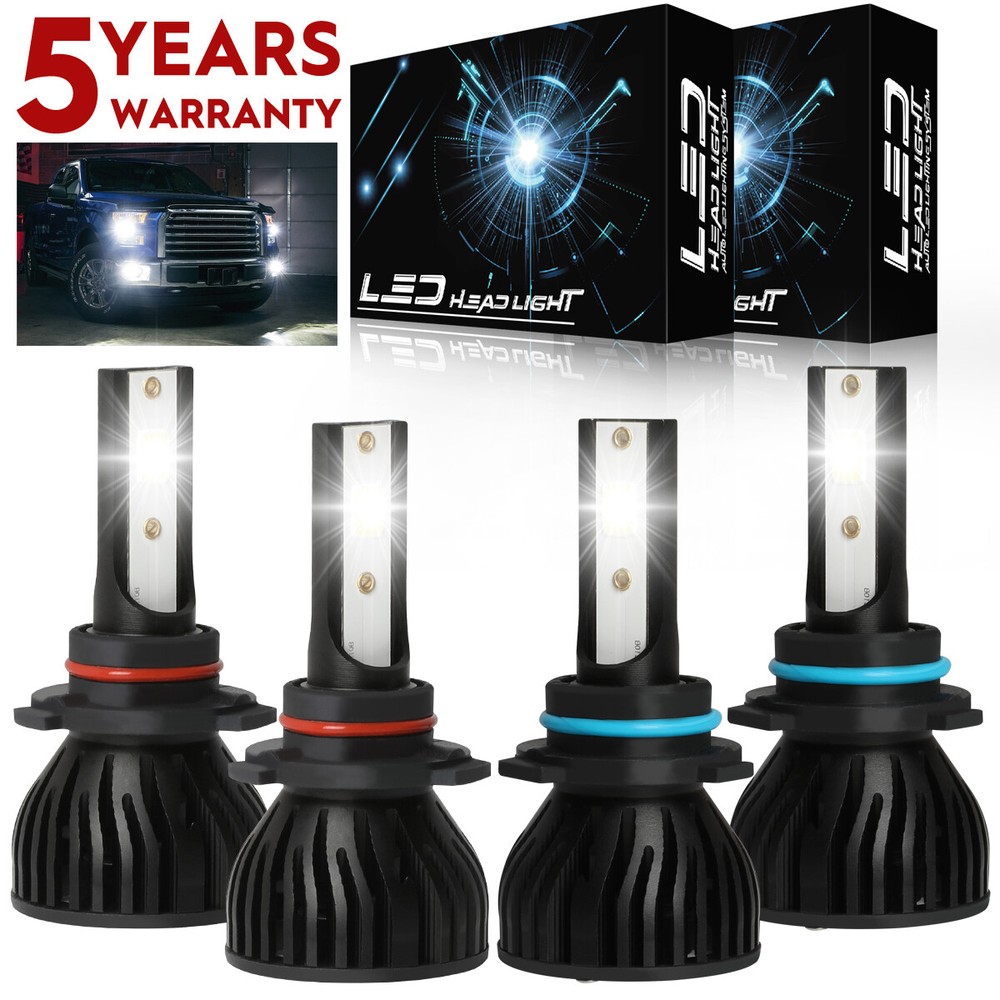 For GMC C1500 1988-1999 Combo High Low Beam 6000K Front LED Headlight Bulbs P4C