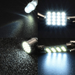 14Pcs 36mm T10 LED Interior Car Light Kit Map Dome License Plate