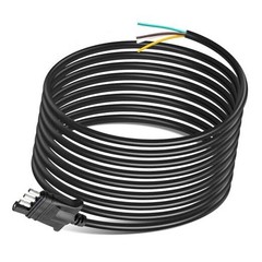 4-Pin Flat Wiring Harness 20 Feet Jacketed Cable Trailer-Side Standard 4 Way