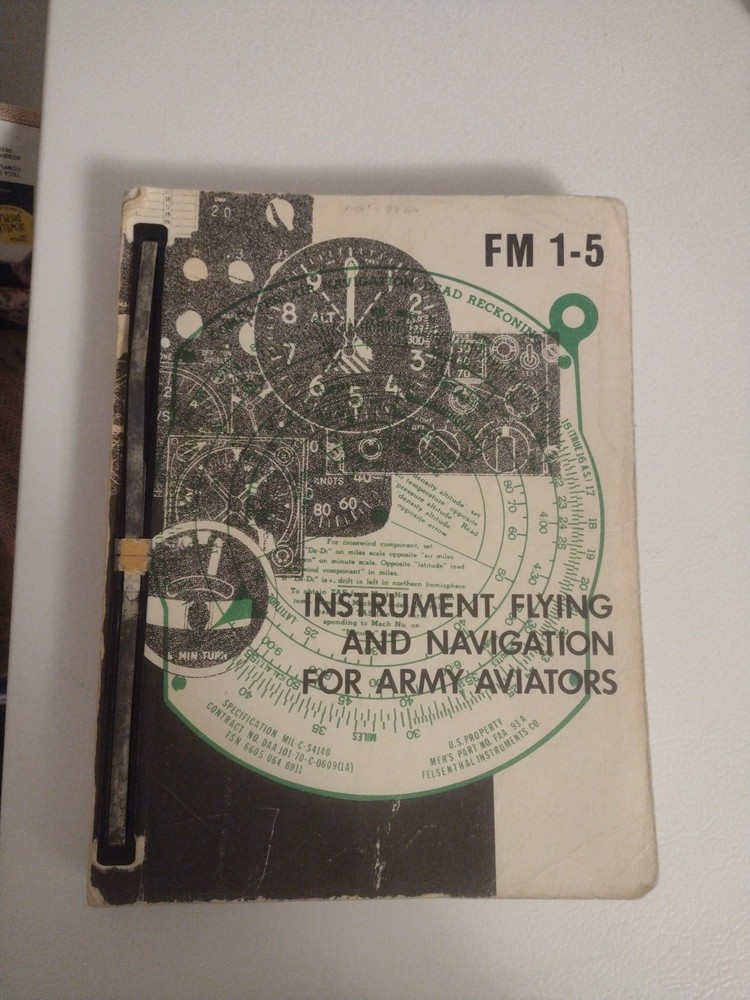 FM 1-5 Instrument Flying & Navigation Army Aviators Manual Book Vtg 1980