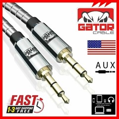AUX 3.5mm Male to Male Audio Cable For iPhone Samsung Phone All Full Metal 3FT