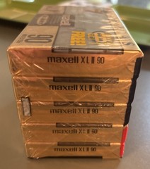 5 Maxell XLII Cassette tapes 90 Minute New Sealed EIC Type II High Bias