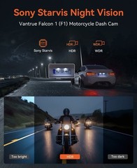 Vantrue Falcon 1 (F1) Motorcycle 4K Dashcam (4K + 1080P) GPS | WiFi(1TB Support)