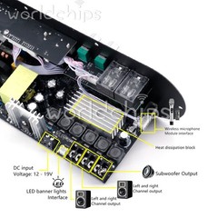 D800 Bluetooth 5.0 Digital Amplifier Board 2.1 Channel 50W*2+100W High Power Out