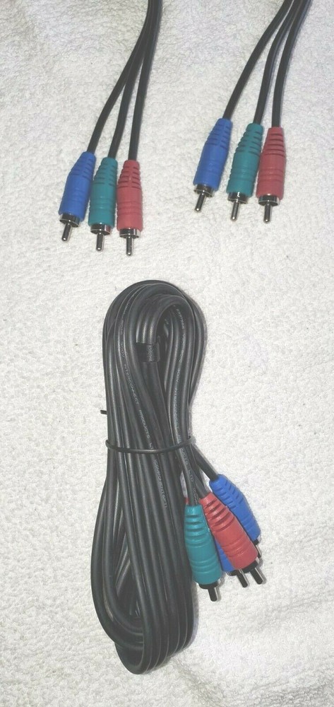 COMPONENT VIDEO CABLE 3 RCA 6 FT RGB HDTV DVD VCR NEW / FREE SHIP!