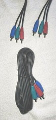 COMPONENT VIDEO CABLE 3 RCA 6 FT RGB HDTV DVD VCR NEW / FREE SHIP!