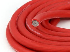 KnuKonceptz Kolossus OFC Power Battery Ground Wire 8 Gauge Red 5′ Copper AWG