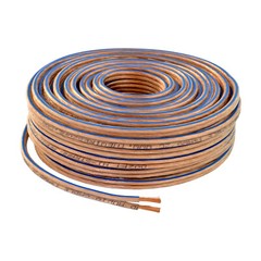 16 Gauge 2 Conductor 16/2 Clear 100ft Speaker Wire for Car/Home Audio