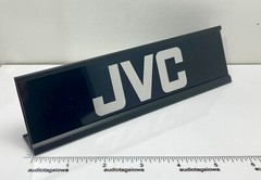 JVC Stereo Desk Sign – Custom Silver Aluminum