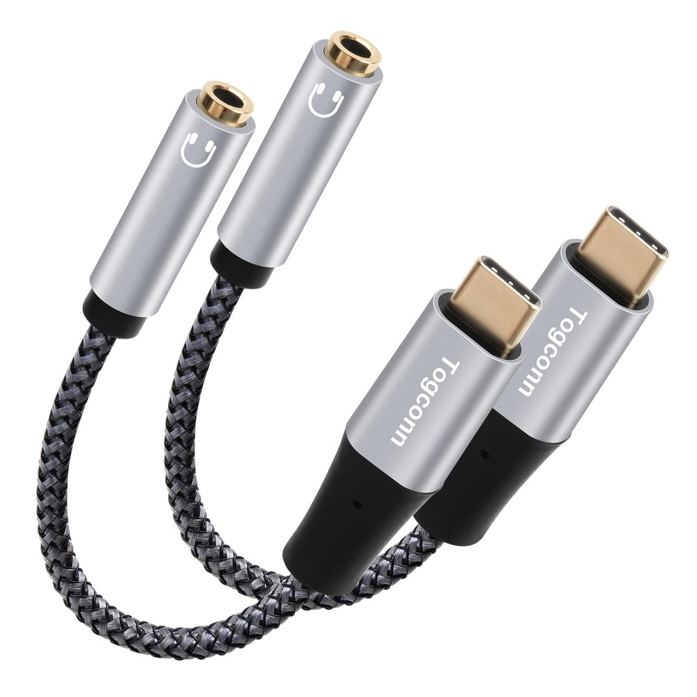 USB Type C Male to 3.5mm TRRS Female Headphone Jack Adapter 2 Pack, USB C to …